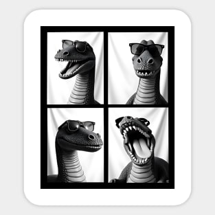 Loch Ness Monster Nessie in Sunglasses Funny Photobooth Sticker